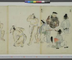 相扑图.一卷.土佐基光.画