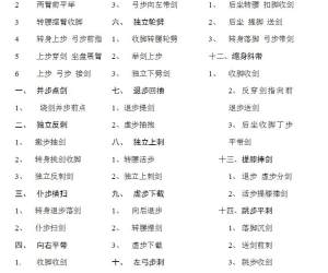 三十二式太极剑剑谱分解动作明
